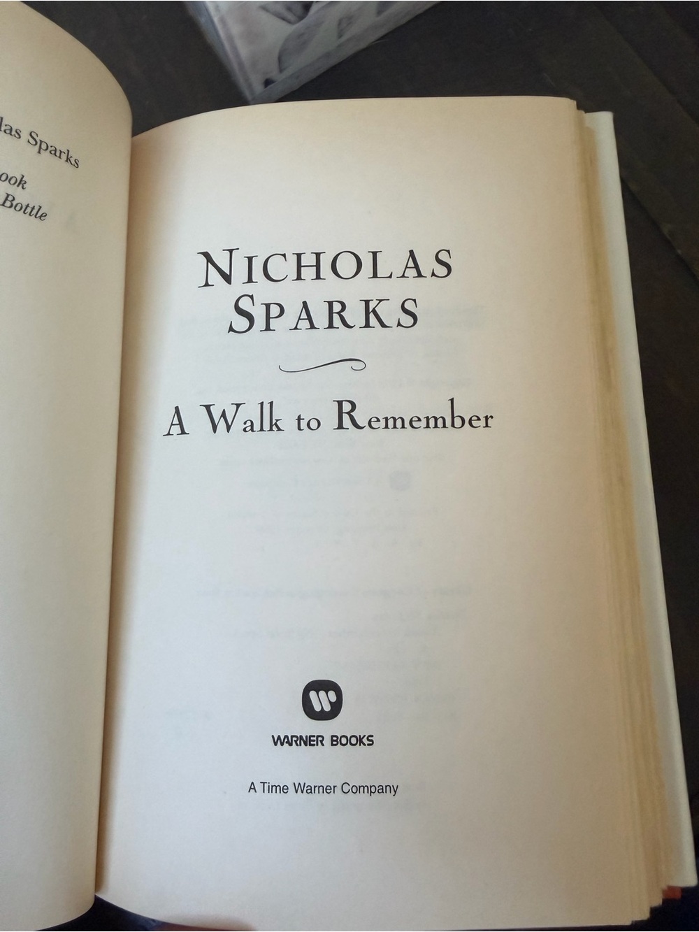 Walk to Remember by Nicholas Sparks 1999 Hardcover First Edition, 5th Printing - Picture 6 of 7